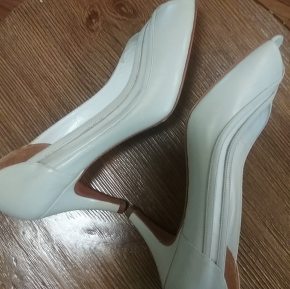 Evan Picone lite gray peep toe heels size 8 - Picture 12 of 15